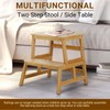 COSYLAND COSYLAND Kids Kitchen Step StoolToddler Standing Tower with CPC Certification, Removable Anti-Drop Railing Safety Rail Enjoys Unique Patented Design A Anti-tip Structure More Stable, Natural Bamboo