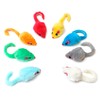 CHIWAVA 36PCS 4.1'' Furry Cat Toy Mice Rattle Small Mouse