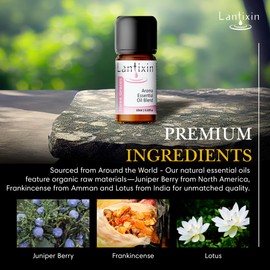Lantixin Three Graces Essential Oils for Diffusers for Home - No Chemical Additives Safe for Kids and Pets - Juniper Berry, Frankincense and Lotus Aromatherapy Oils - Oil Scents for Home - 0.33 oz