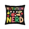 Nutrition Nerd Funny Healthy Food Science Gift Throw Pillow