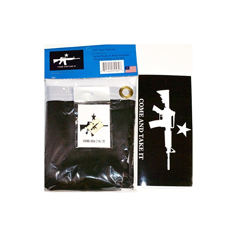 NRA "Come And Take It" 2nd Amendment Flag 3'x5 (BLACK)