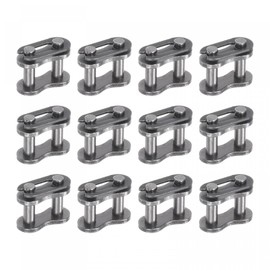 uxcell 16Pcs #25 Chain Master Connector Link Roller, 1/4" Pitch Carbon Steel, Standard Connecting Split Links for 04C Chain