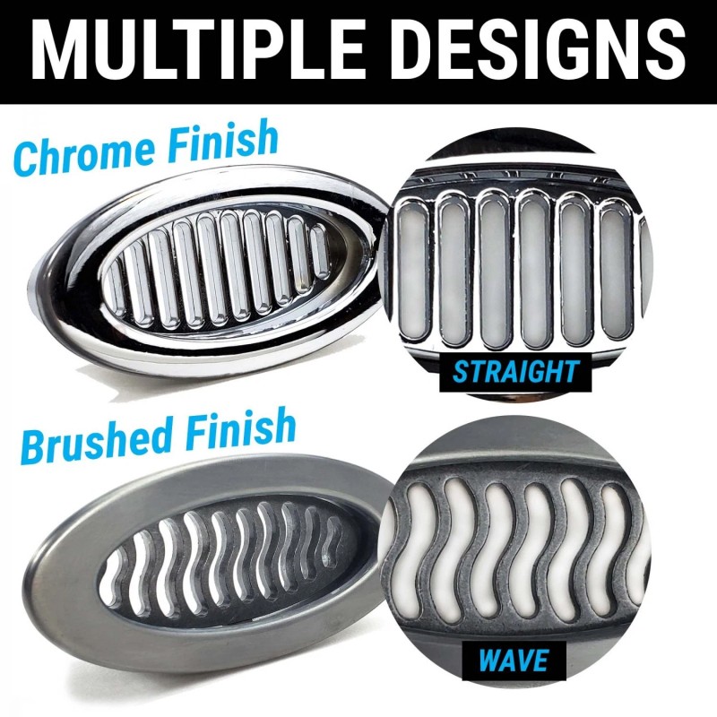 American Shifter Company Billet Chrome Oval AC Air Conditioning Heater