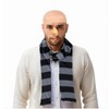 4Pcs Adults Costume Accessories Black and Grey Striped Men's Scarf