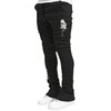 GORGLITTER Men's Letter Graphic Drawstring Waist Pants Stacked Flared Cool