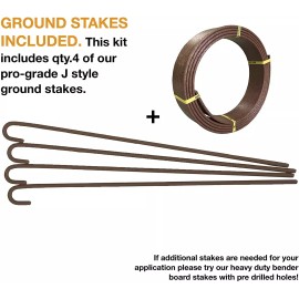 Master Mark Professional Grade Landscape & Garden Bender Board Edging Kit 3.3" x 16'ft Brown