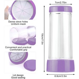 Yueser Powdered Sugar Shaker, Flour Sieve Single Hand Powdered Sugar Mill, Cocoa Shaker, Powdered Sugar Sieve, Dusting Sugar Mill, Powder Shaker, Cocoa Powder Shaker, Powdered Sugar Mill, Flour Shaker