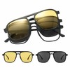 Cyxus P1575 Magnetic Glasses, Glasses and Sunglasses, 2-Way Glass, Clip-On,