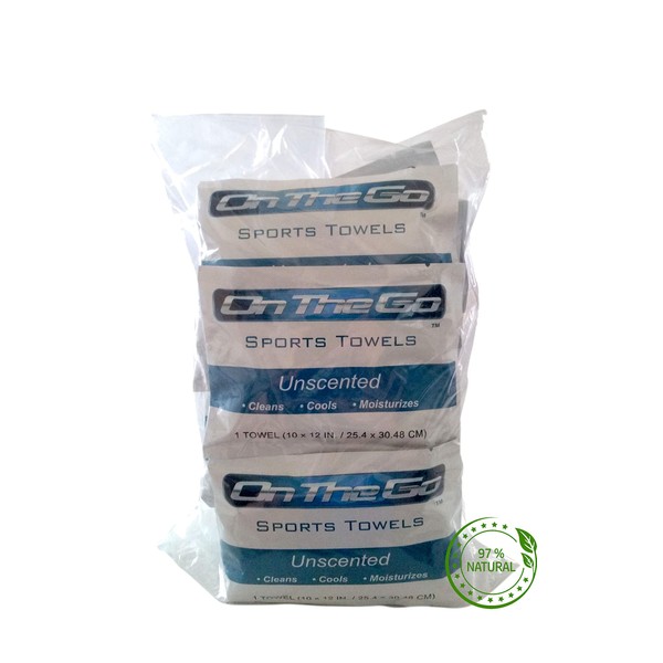 On The Go Towels Unscented Large Body Wipes (25)