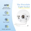 Saysurey 2 Pack Porcelain Light Socket with Outlet and Pull