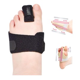 aninako 足の甲 サポーター 骨折 足指サポーター 保護パッド 4フィンガー固定 左右の足のユニバーサルデザイン 2重アルミバー固定 固定効果の強化 (ブラック)