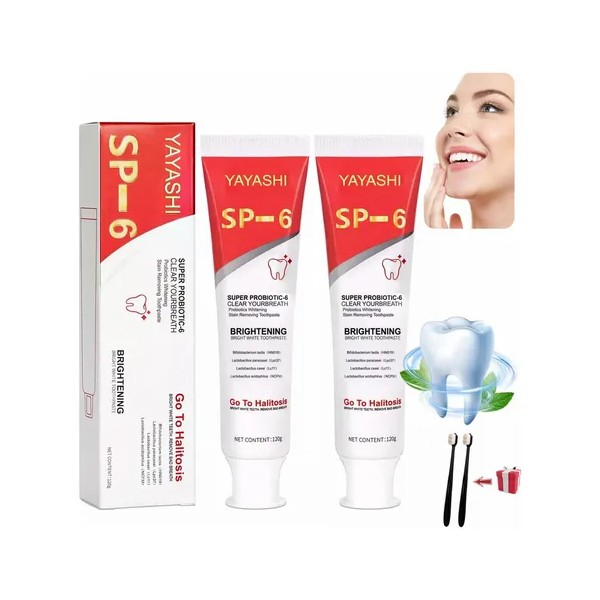 Paquete Dentales Blanqueadoras Probióticas Sp-6 De 2 Pastas