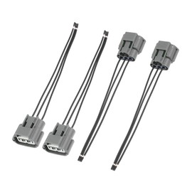 Hihaha 4pcs Ignition Coil Connectors Plug Wiring Harness Pigtail 3 Wire Durable Material