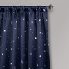 Lush Decor Light Filtering, Energy Efficient (Pair), Navy Star Blackout