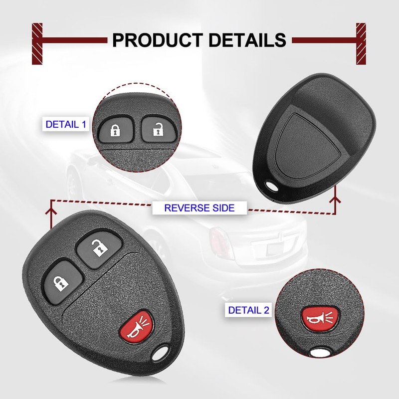Key Fob Keyless Entry Remote Shell Case Compatible with Silverado