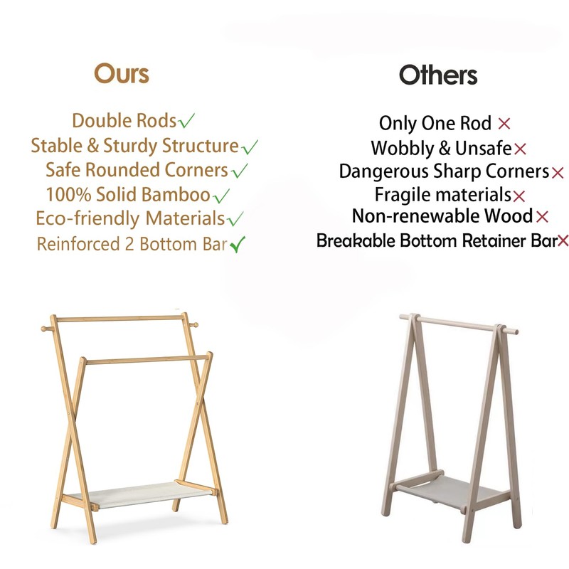 Kids Clothing Rack, Small Clothes Rack for Toddler Pets, Kids