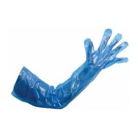 Premier Polythene Gauntlets, Blue, Pack of 50