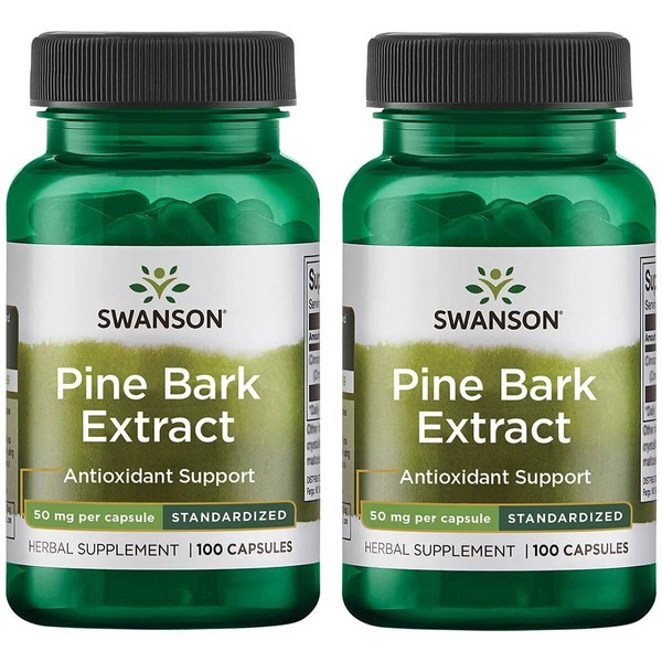 Swanson Pine Bark Extract 50 Milligrams 100 Capsules (2 Pack)