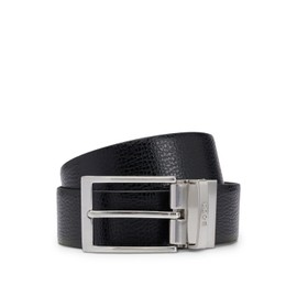 BOSS Men's Ollie-NDS Sr35 Reversible Italian Leather Belt with Logo Loop, black2