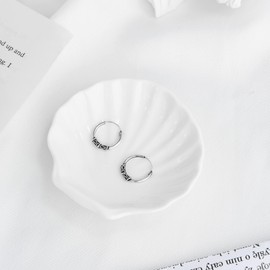 AeraVida Unique Bali Chic Tribal Coil and Ball Sterling Silver Hoop Earrings | Artistic Boho-Inspired Lightweight Jewelry for Women (Style2)