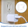 BOHUIZ 20 Pcs 2 Prong Loose Outlet Plug Fix, Plastic