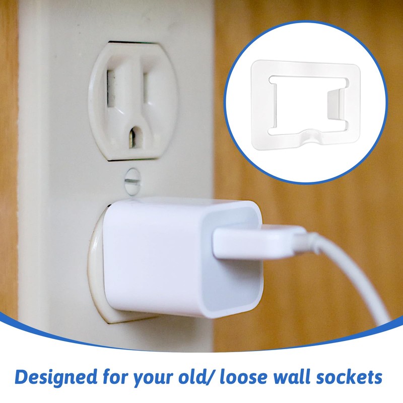 BOHUIZ 20 Pcs 2 Prong Loose Outlet Plug Fix, Plastic