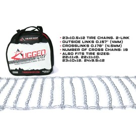 The ROP Shop | Pair of 2 Link Tire Chains 22x11x8 for Honda & KTM ATV, UTV, Off-Road Quad Bike