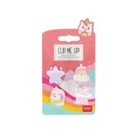 Legami - Set di 4 Mini Mollette per Capelli Clip Me Up!, Tema Kitty, Fermagli per fare Acconciature e Styling, in PS, Acrilico, 2.5 x 2.5 x 1.5 cm