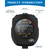 TINDTOP Sport Stopwatch Timer, Professional Digital Stopwatch with Calendar Alarm