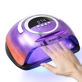 PUSHUJIA 300W Professional Nail Lamp - Fast Curing, Auto Motion Sensor, 4 Timer Settings, 72 LED Even Coverage for Gel Polish - Salon & Home Use