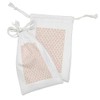 Lunarable Dusty Rose Fabric Pouch Set of 2, Checkered Pattern