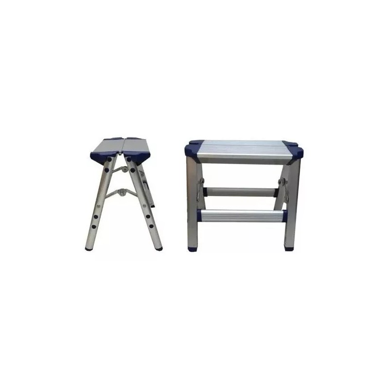 Hyper Tough Banco Aluminio Pequeño 1 Peldaño Uso Rudo Antidezlizante