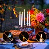 FPOO Flameless Taper Candles Flickering with Remote Timer, 4PCS Battery