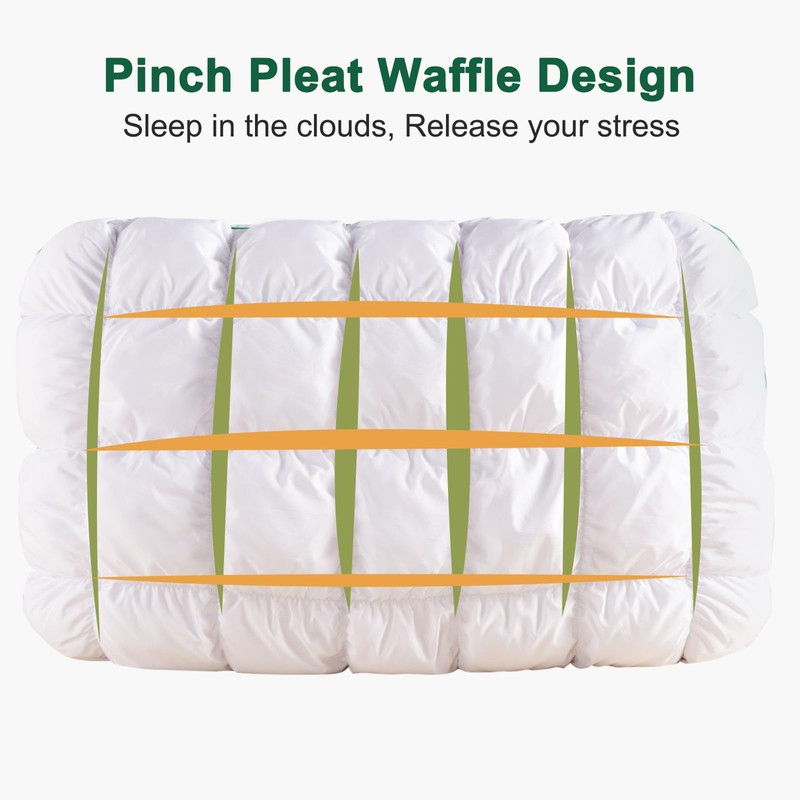 YOUR MOON Fluffy Support Bed Pillow Standard Size, Super Soft