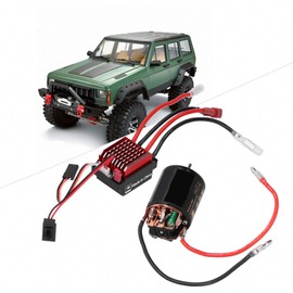 RC Brushed Motor ESC, 540 Brushed Motor 360A ESC with T Plug Upgrade Accessories Fit for Tamiya 1/10 RC Car Model (55T)