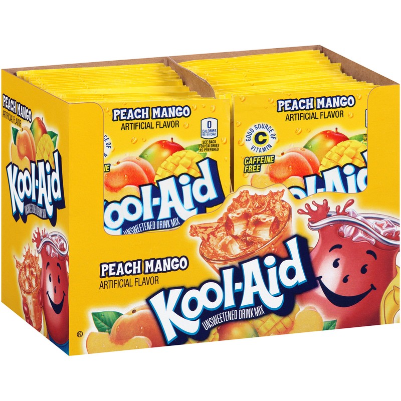 Kool-Aid Unsweetened Caffeine Free Peach Mango Zero Calories Powdered Drink
