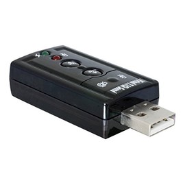 USB Sound Adapter 7.1 - DeLock -Virtual 7.1 Sound - Xear 3D Sound - mit Funktionstasten - zusätlicher Soundadapter - ideal f1/4r Skype