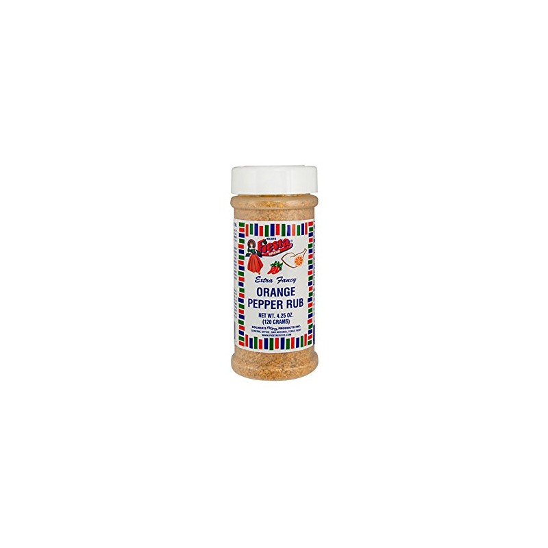 Bolner's Fiesta Extra Fancy Orange Pepper Rub 4.25oz