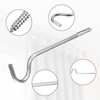 4 Pieces Single Curtain Rod Support, Silver Simple Curtain Rod