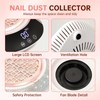 CHRISTINE SHELLY Cordless Nail Dust Collector,Powerful Vacuum Fan Rechargeable Dust