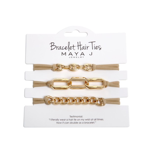 Maya J Oprah's Favorite Things Bracelet Hair Ties White Chain
