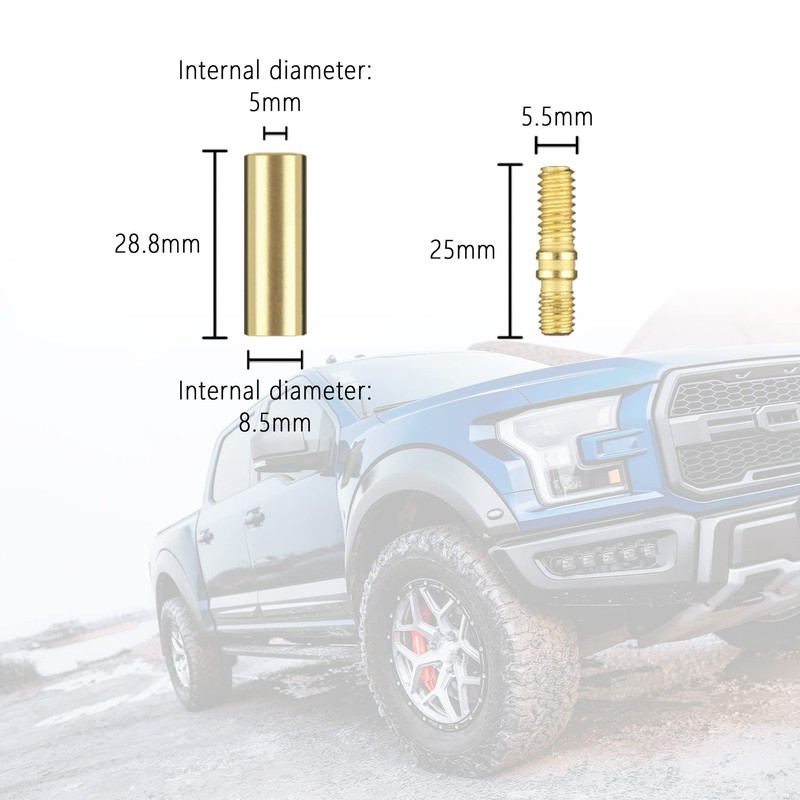 Junecarp 13 PCS Truck Antenna Adapter Accessories for Truck/Car Kit,11