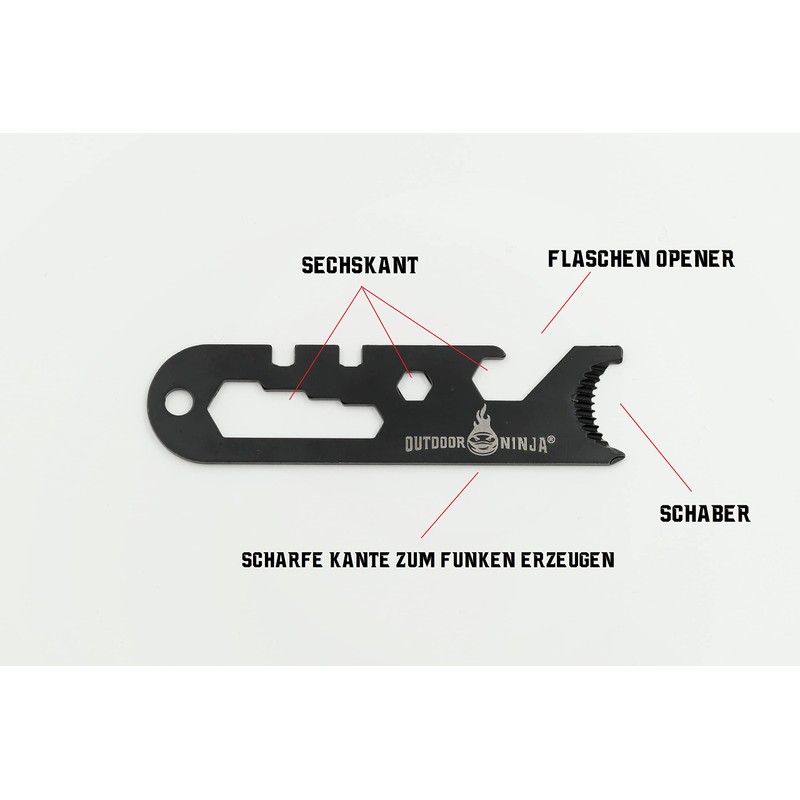 Outdoor Ninja Fire Steel – The Legend Tactical – Black