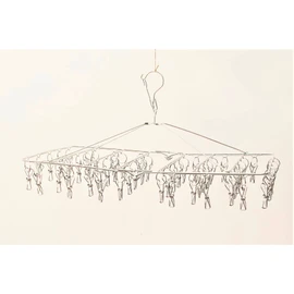 Bare & Co. - Stainless Steel Compact Peg Hanger (52 pegs) - Rectangle Design