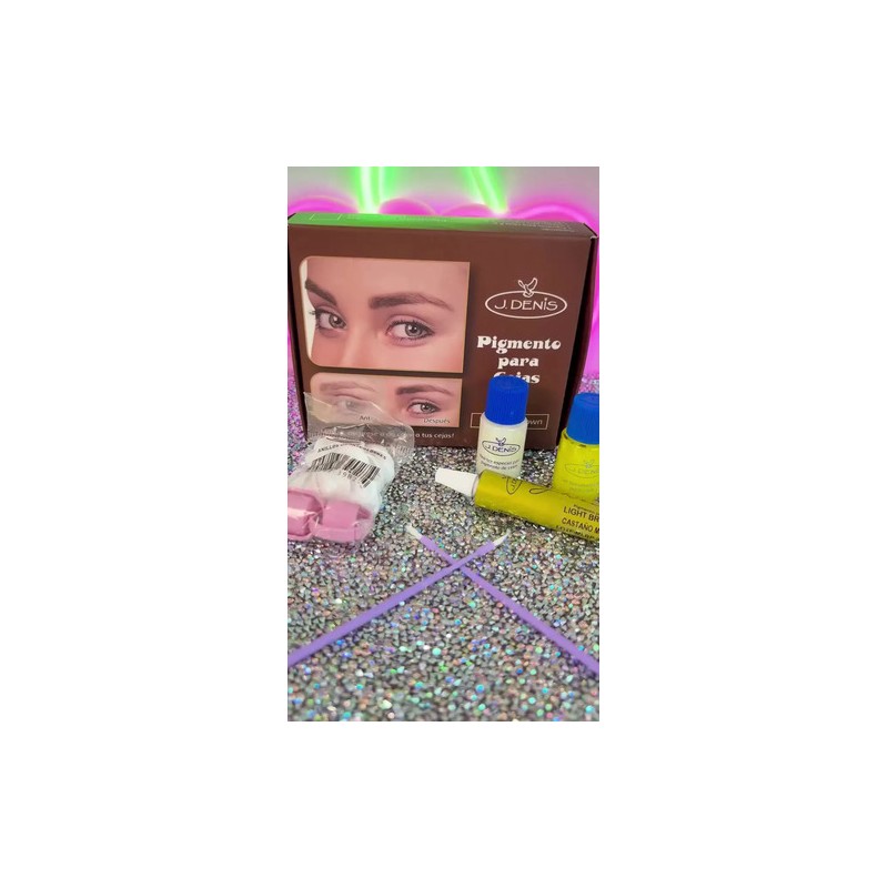 Kit Pigmento Para Cejas Profesional Light Brown J Denis Inde