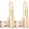 2 barras de labios transparentes que cambian de color, brillo