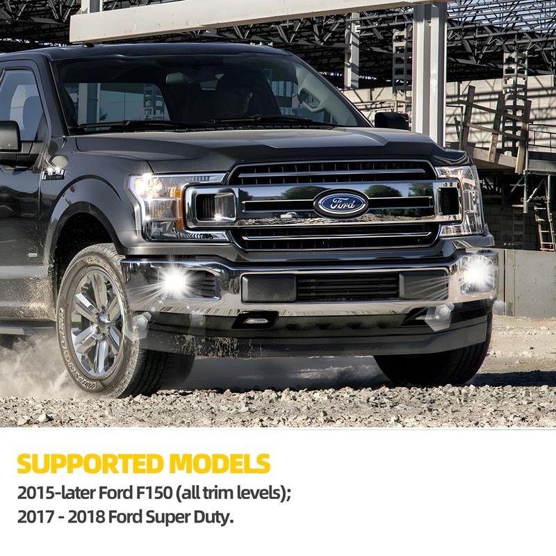 2Pcs F150 LED Fog Lights Assembly for Ford F150 (2015,