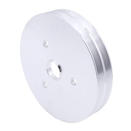 YUCHENSHLP SWP Short Water Pump Double-Groove Crankshaft Pulley For Chevy SBC 350 400 Billet Aluminum