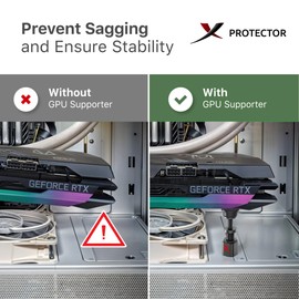X-Protector GPU Support Bracket - Small GPU Sag Bracket 1" - 2" - Premium GPU Stand with Rubber Pad - Ideal Graphics Card Support for The Most Set Ups!