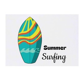 'Summer Surfing' Temporary Tattoo - Water Resistant, Skin-Safe, Non-Toxic Transfer (TO00073773)
